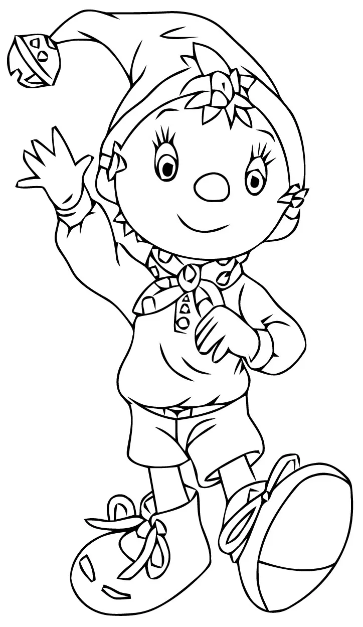 Ja, ja Bild zum Herunterladen und Ausmalen. (Noddy)