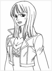Weibliche Figur zum Ausmalen (Ausmalbild von One Piece)