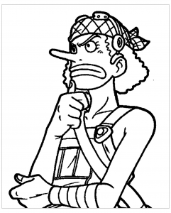 Der Pirat Usopp (Ausmalbild von One Piece)