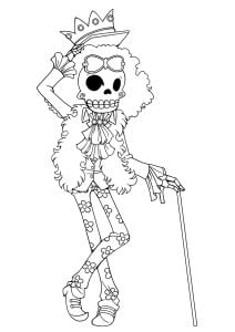 Brook (Ausmalbild von One Piece)