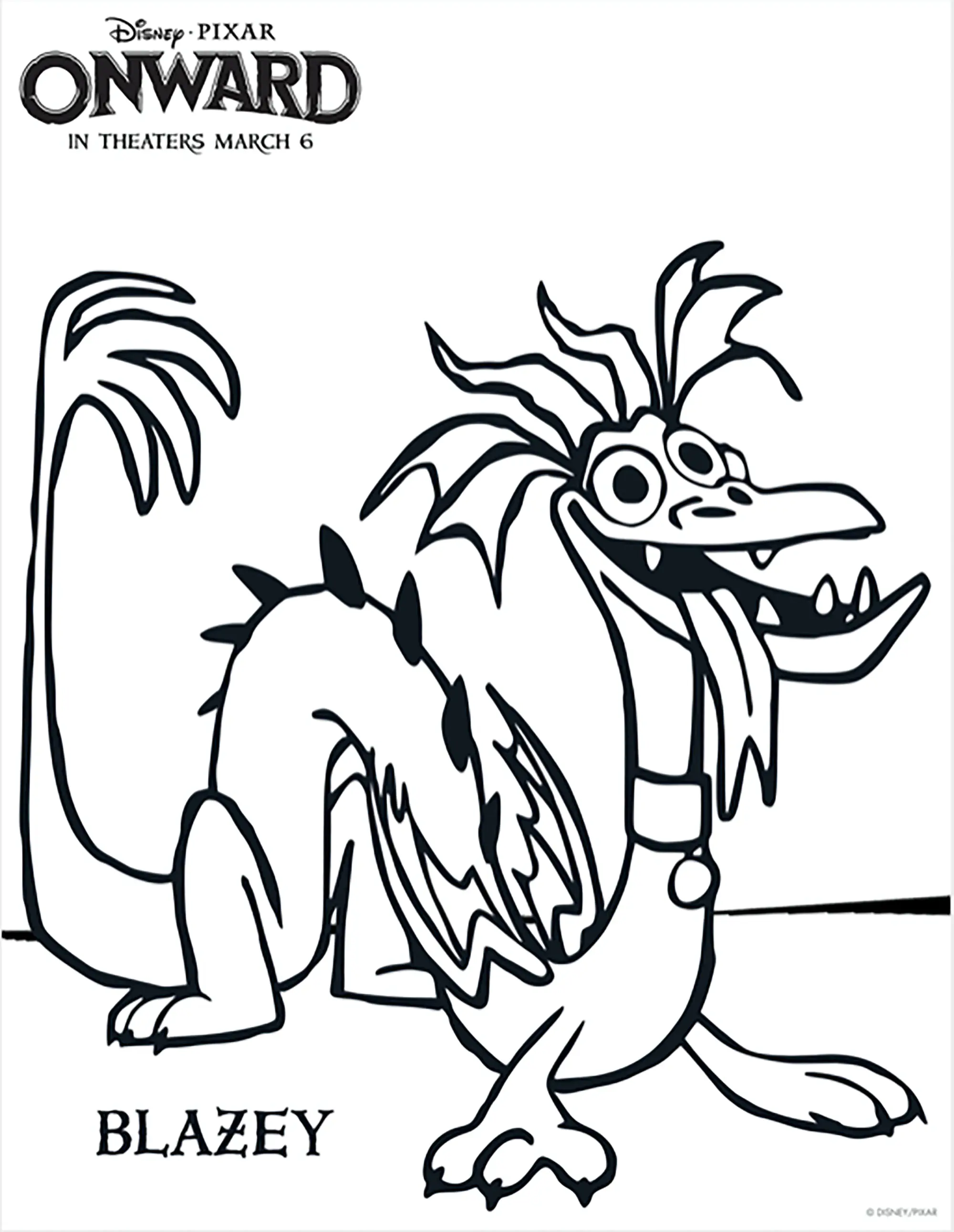 Onward Coloriage zum Ausdrucken für Kinder (Ausmalbild zum Ausdrucken und Ausmalen für Kinder)