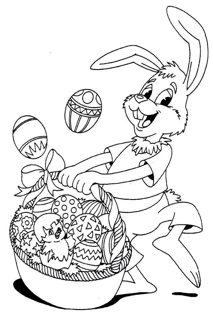 Ostern Ausmalbilder kostenlos herunterladen. (Ausmalbild zum Ausdrucken und Ausmalen für Kinder)