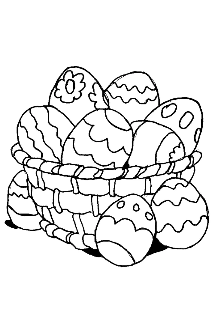 Kostenloses Osterbild zum Ausdrucken und Ausmalen (Ostern)