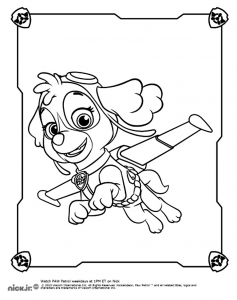 PAW Patrol: Skye im Flug (Ausmalbild)