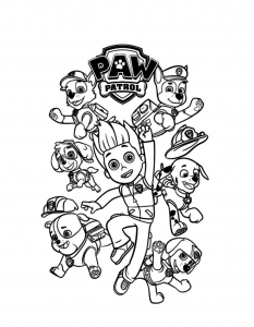 Paw Patrol Ausmalbilder zum kostenlosen Herunterladen (Ausmalbild)