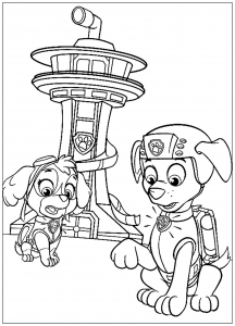 Paw Patrol: Alarm (Ausmalbild)