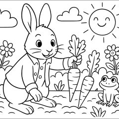 Ausmalbilder von Peter Hase zum Ausdrucken und Ausmalen für Kinder