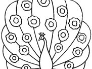 Ausmalbilder von Pfauen zum Ausdrucken und Ausmalen für Kinder