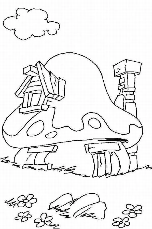 Pilzkolorierung zum Herunterladen (Ausmalbild von Pilze zum Ausdrucken und Ausmalen für Kinder)
