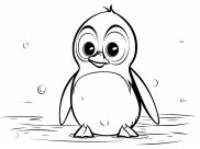 Ausmalbilder von Pinguine zum Ausdrucken und Ausmalen für Kinder