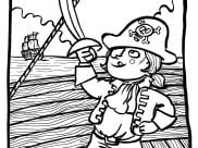 Ausmalbilder von Piraten zum Ausdrucken und Ausmalen für Kinder