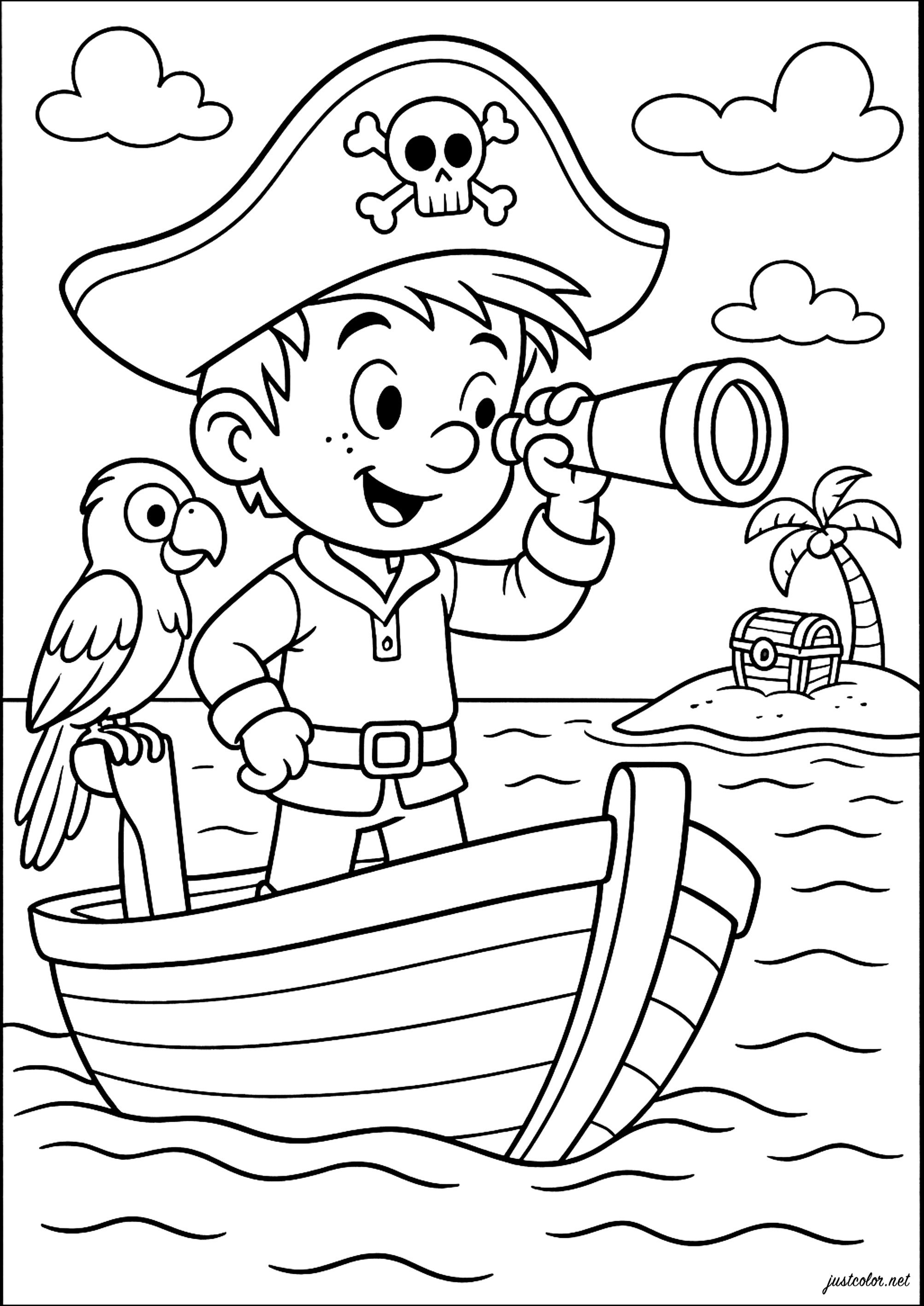 Ausmalbilder von piraten zum Ausdrucken (Ausmalbild zum Ausdrucken und Ausmalen für Kinder)