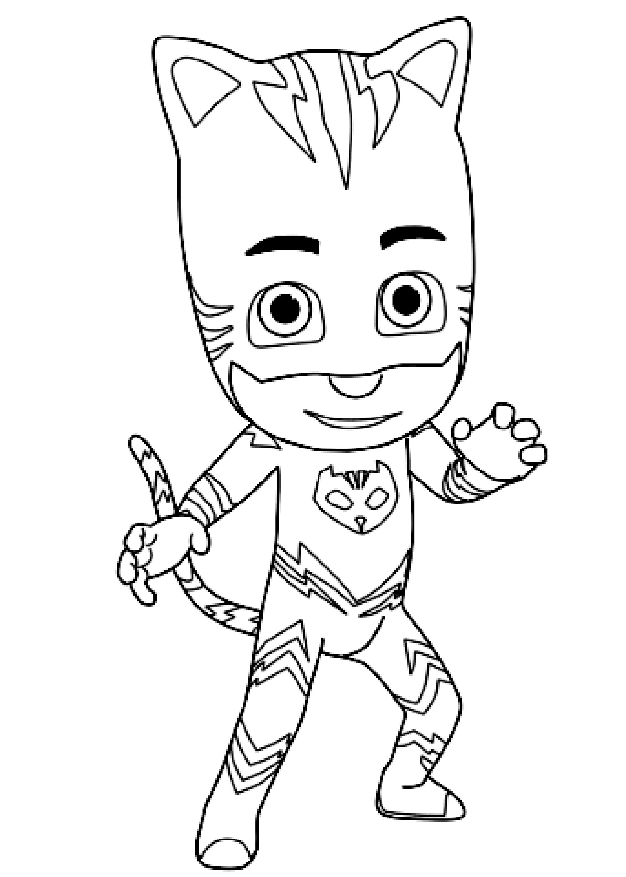 Kostenloses und einfaches Ausmalen von PJ Masks - Pyjamahelden