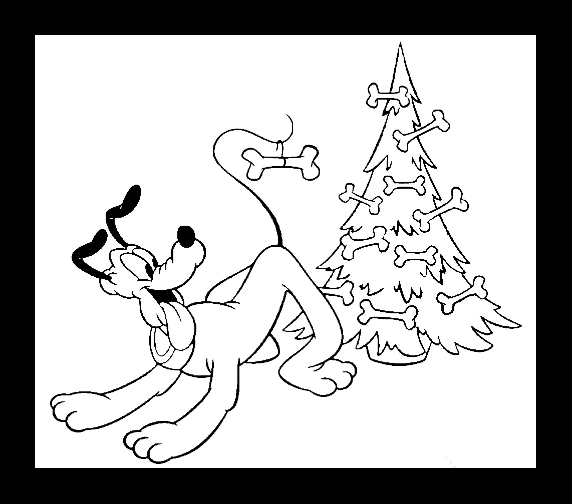Pluto Coloriage zum kostenlosen Ausdrucken (Ausmalbild zum Ausdrucken und Ausmalen für Kinder)