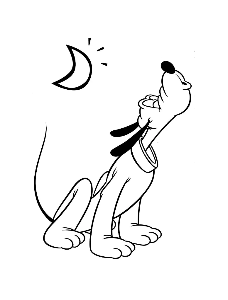 Ausmalbilder von Pluto zum kostenlosen Herunterladen (Ausmalbild zum Ausdrucken und Ausmalen für Kinder)
