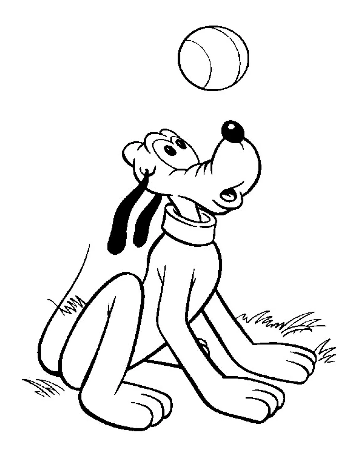 Pluto Coloriage zum Ausdrucken (Ausmalbild zum Ausdrucken und Ausmalen für Kinder)