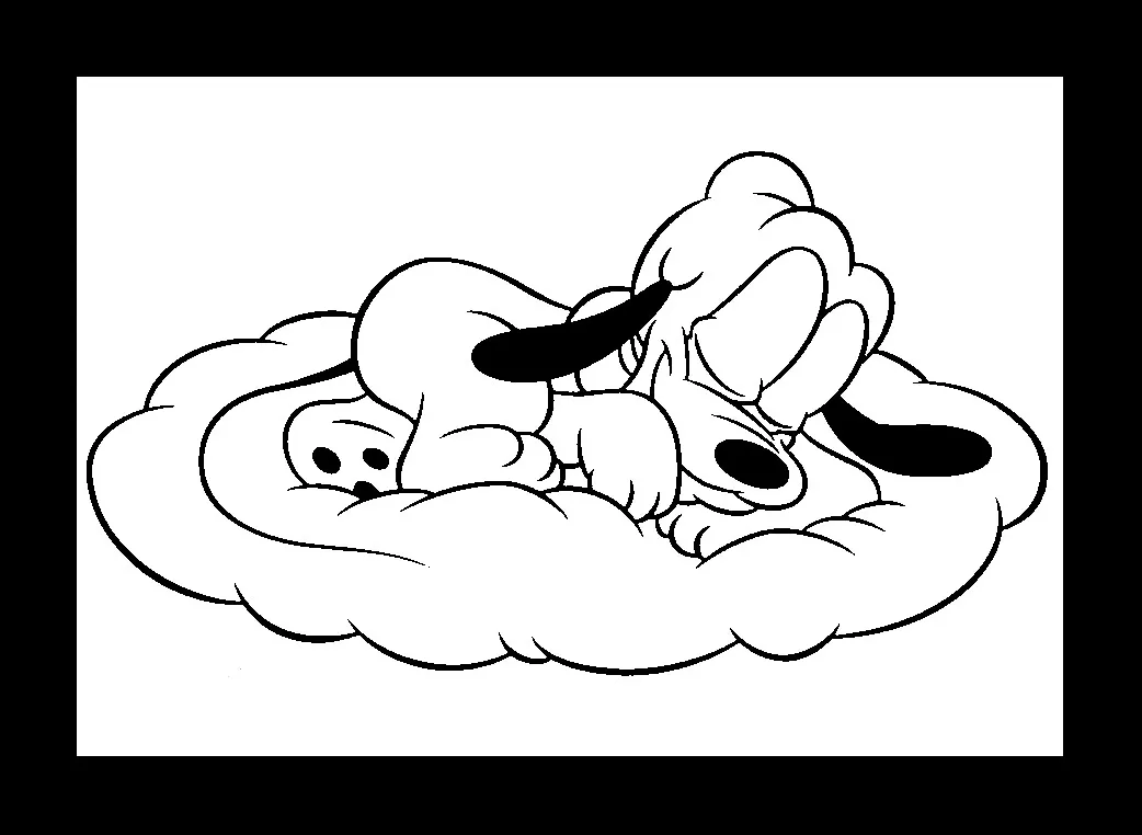 Ausmalbilder von Pluto zum Ausmalen für Kinder