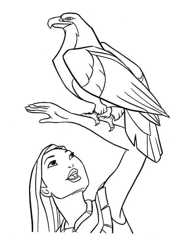 Pocahontas Ausmalbilder zum kostenlosen Herunterladen (Ausmalbild zum Ausdrucken und Ausmalen für Kinder)
