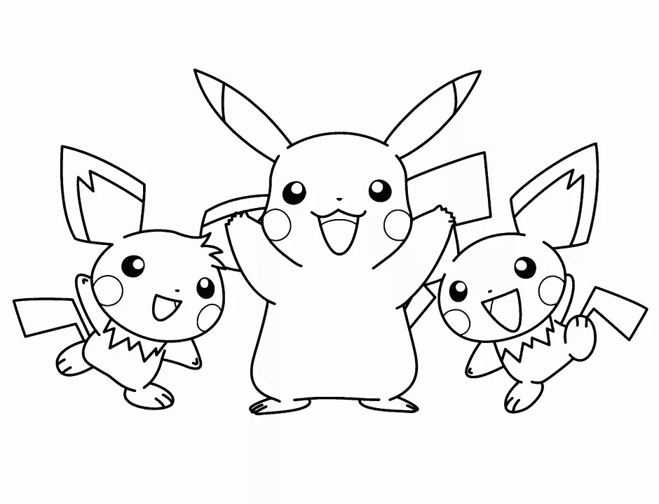 Kostenlose und gratis Malvorlage für Kinder mit Pokémon zum Ausdrucken (Superhelden Ausmalbilder)