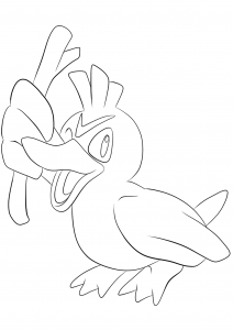 <b>Canarticho</b> (Nr. 83): Pokémon der Generation I (Ausmalbild)