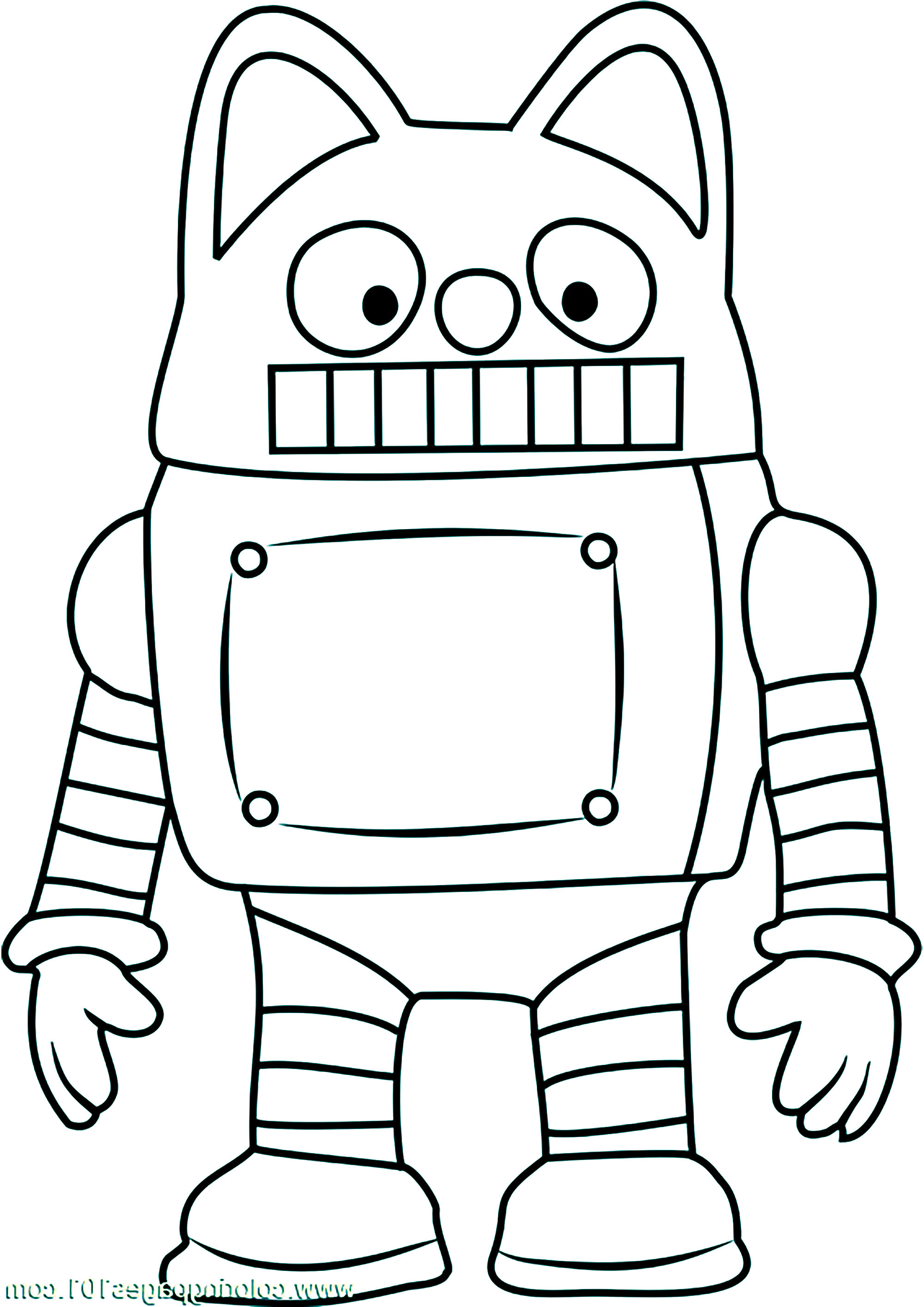 Der Chat-Roboter (Ausmalbild von Pororo zum Ausdrucken und Ausmalen für Kinder)