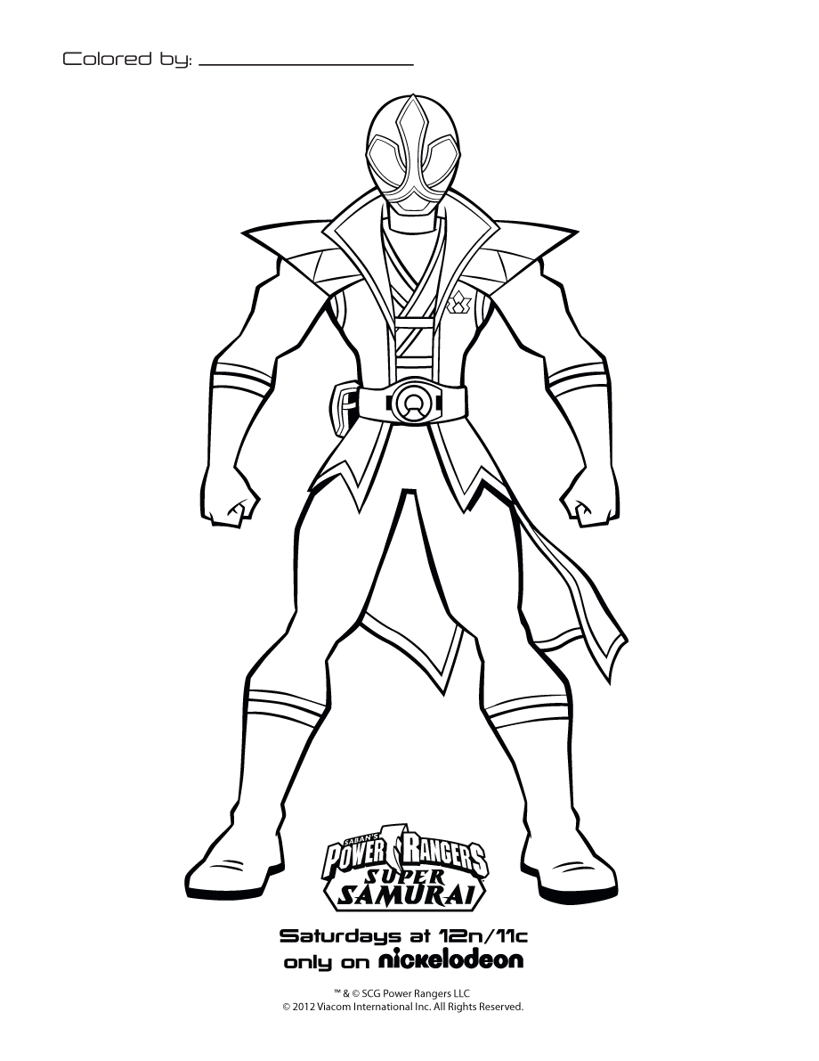 Power Rangers Bild zum Ausdrucken und Ausmalen
