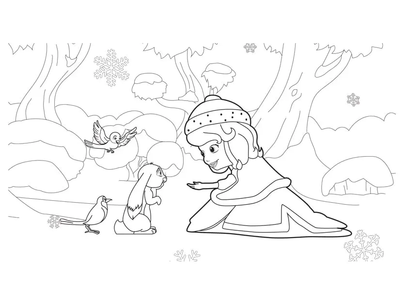 Prinzessin Sofia (Disney) Ausmalbilder für Kinder (Ausmalbild zum Ausdrucken und Ausmalen für Kinder)