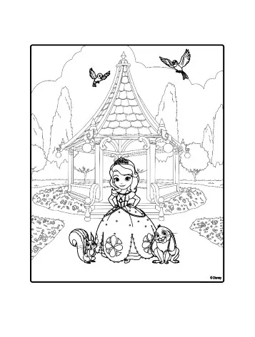 Bild von Prinzessin Sofia (Disney) zum Herunterladen und Ausmalen