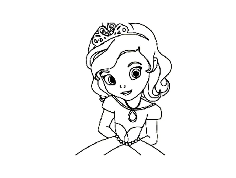 Prinzessin Sofia (Disney) Ausmalbilder zum kostenlosen Ausdrucken (Ausmalbild zum Ausdrucken und Ausmalen für Kinder)