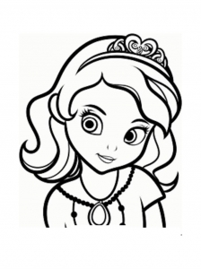 Prinzessin Sofia (Disney) Zeichnung kostenlos zum Ausdrucken und Ausmalen
