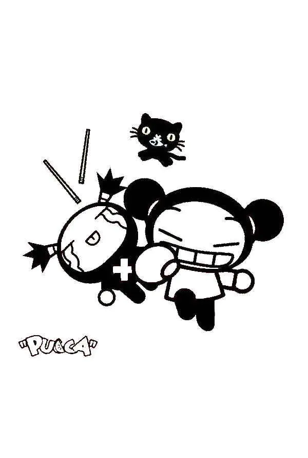 Pucca Coloriage zum Ausdrucken (Ausmalbild zum Ausdrucken und Ausmalen für Kinder)