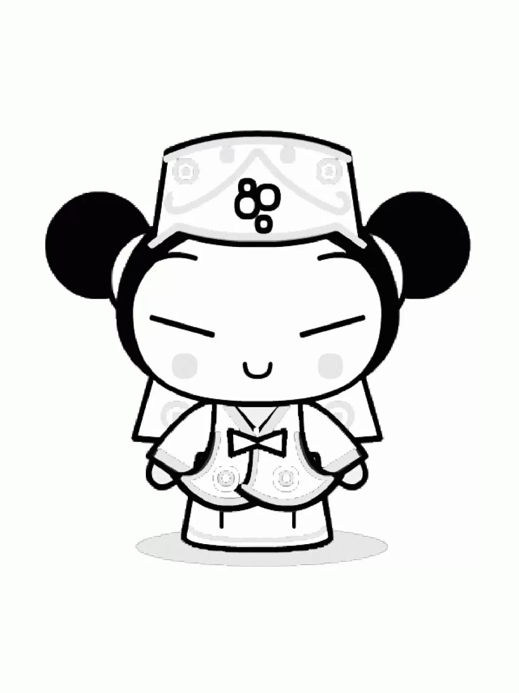 Pucca-9. Malbuchseiten für Kinder (Ausmalbild zum Ausdrucken und Ausmalen für Kinder)