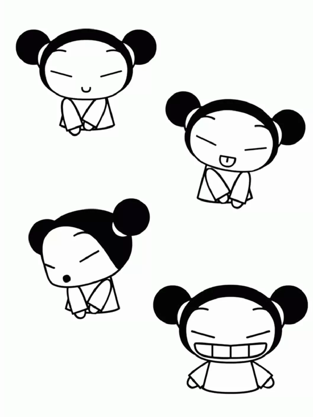 Malvorlagen für Kinder - Pucca 8. Farbe