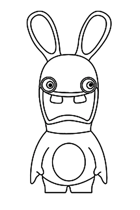 Ausmalbilder von Rabbids zum Ausmalen für Kinder