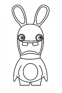 Ausmalbilder von Rabbids zum Ausmalen für Kinder