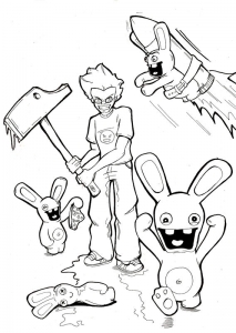 Rabbids Ausmalbilder zum Ausdrucken für Kinder (Ausmalbild)