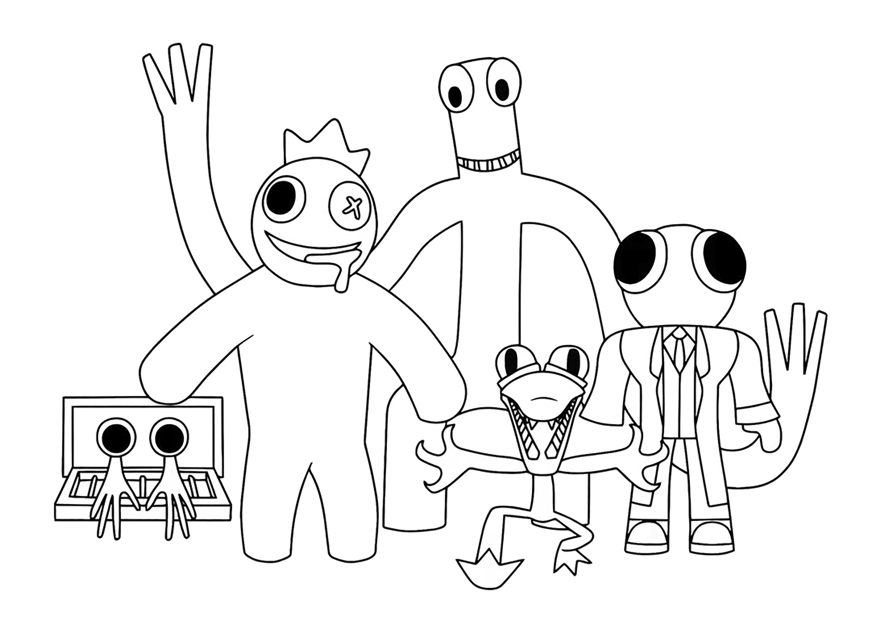 Rainbow Friends: Seltsame Gestalten zum Ausmalen (Regenbogen Freunde)