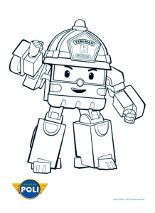 Robocar Poli Coloriage zum Ausdrucken (Ausmalbild)