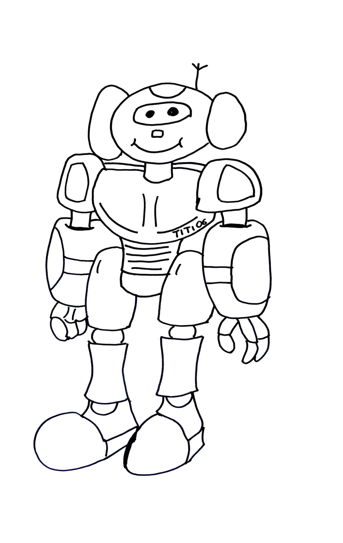 Ausmalbilder von Robotern zum Ausdrucken für Kinder (Ausmalbild von Robots zum Ausdrucken und Ausmalen für Kinder)