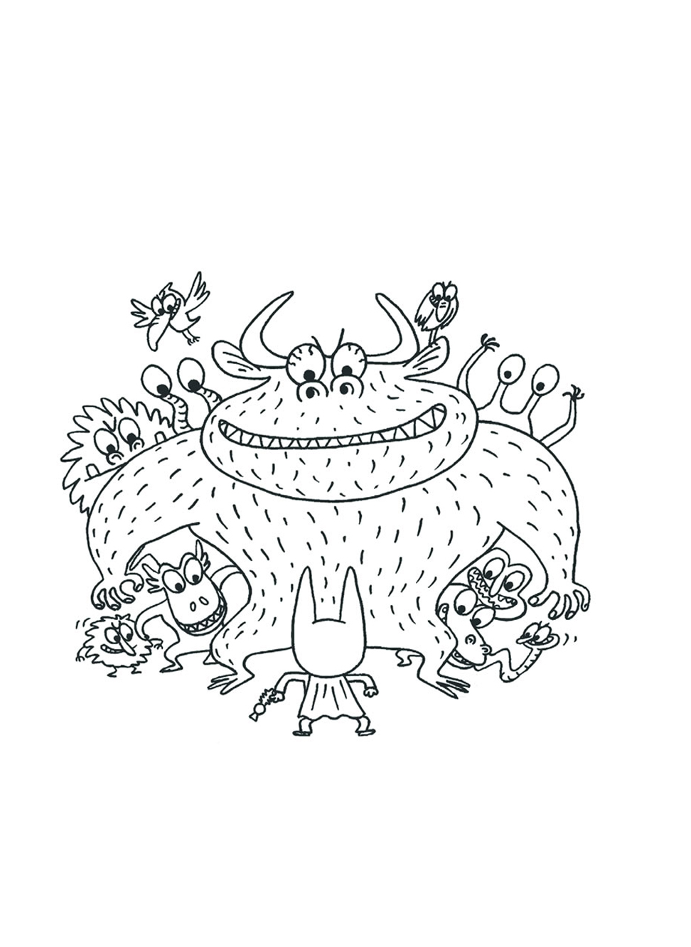 SamSam Coloriage zum kostenlosen Ausdrucken (Ausmalbild zum Ausdrucken und Ausmalen für Kinder)