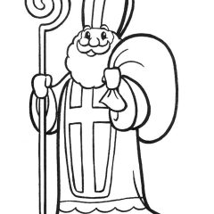 Ausmalbilder von Sankt Nikolaus zum Ausdrucken und Ausmalen für Kinder