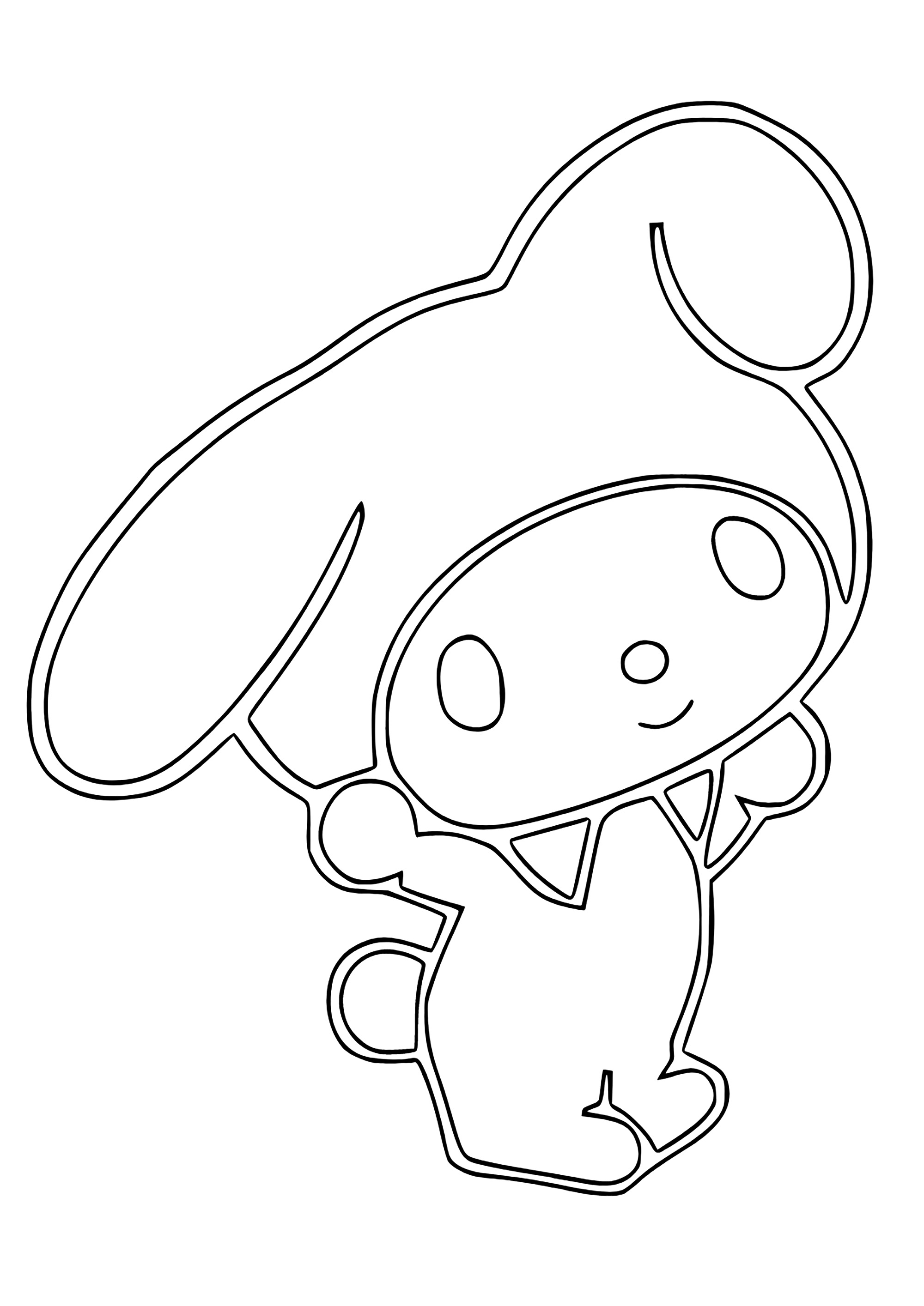 Einfaches Ausmalen von My Melody. (Sanrio)