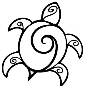 Schildkrötenbild zum Ausdrucken und Ausmalen (Ausmalbild von Schildkröten)