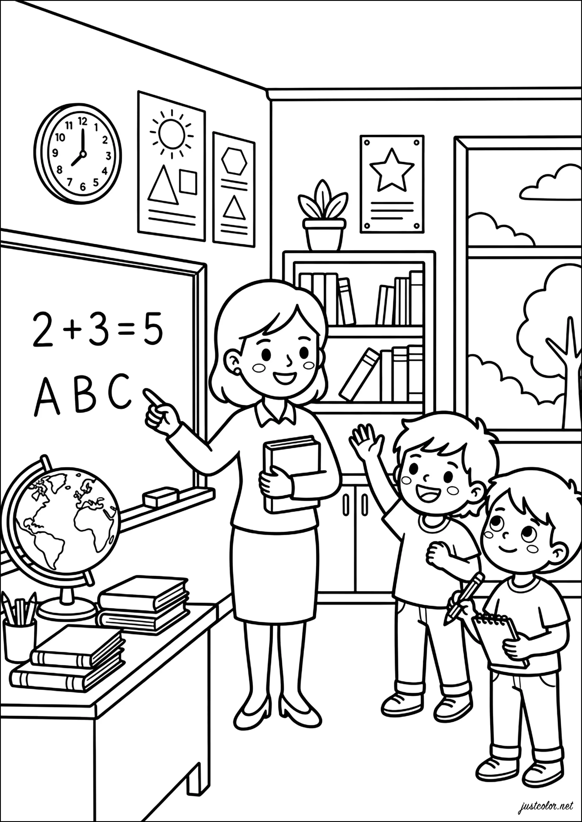 Kostenlose Ausmalbilder von schulanfang zum Herunterladen (Ausmalbild zum Ausdrucken und Ausmalen für Kinder)