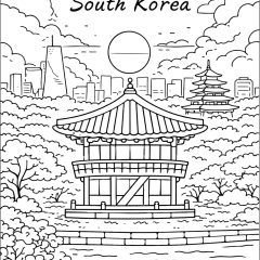 Ausmalbilder von Seoul zum Ausdrucken und Ausmalen für Kinder