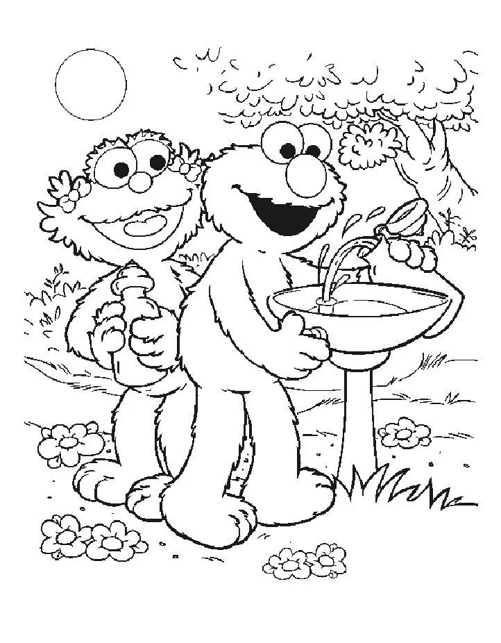 Sesamstraße Ausmalbilder für Kinder (Ausmalbild von Sesamstrasse zum Ausdrucken und Ausmalen für Kinder)
