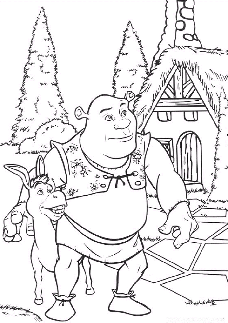 Kostenlose Shrek-Zeichnung zum Ausdrucken und Ausmalen