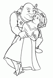 Shrek Coloriage zum Herunterladen (Ausmalbild)