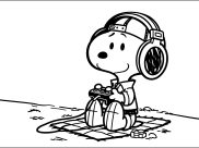 Ausmalbilder von Snoopy zum Ausdrucken und Ausmalen für Kinder