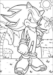 Shadow der Igel (Ausmalbild von Sonic)